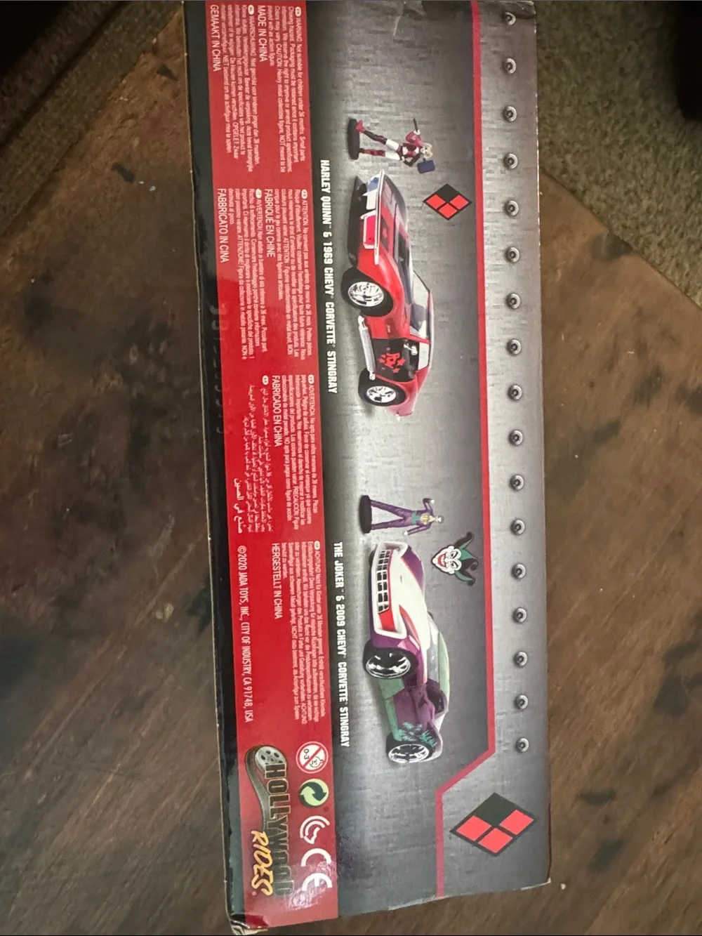 NIB Jada Harley Quinn 1969 Chevy Corvette Stingray model- Red